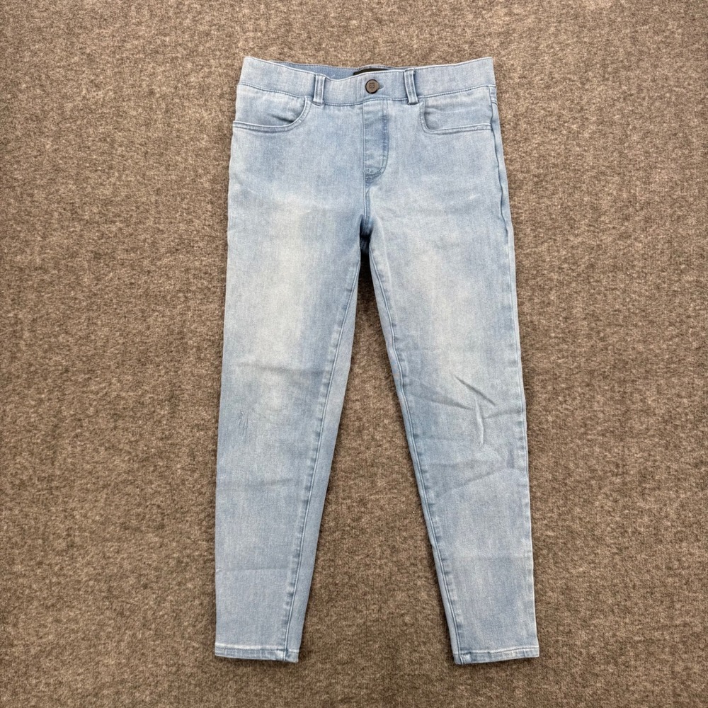 Betabrand Light Wash Denim Dress Pant Yoga Pants Skinny S Petite Cropped Career